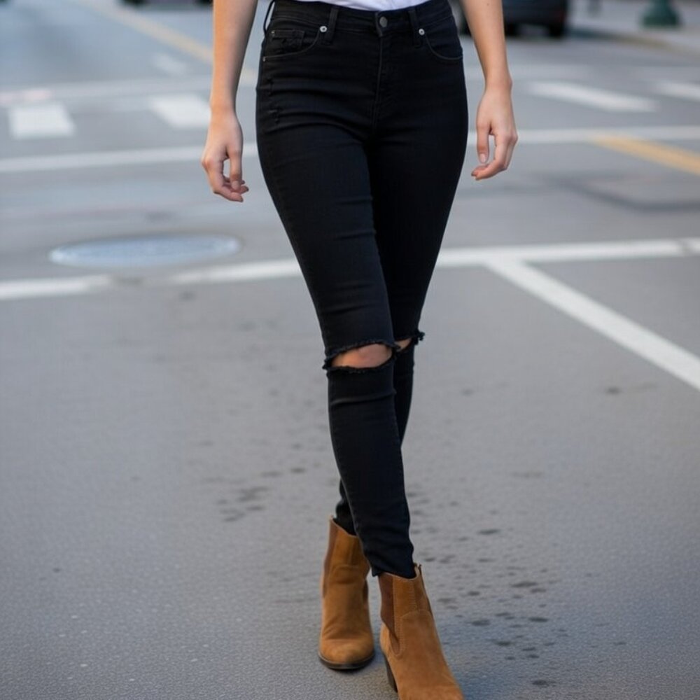 Hudson  Jeans I Nico I Mid-Rise Black I Skinny Jeans Size  31